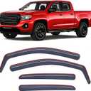 Nilight in Channel Window Visors for Chevy Colorado GMC Canyon 2015–2022 Crew Cab, Smoke Rain Guards, Clip-On Installation, Wind Deflectors for Sun Rain Ventilation-4PCS