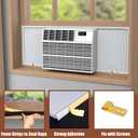 BJADE'S Window Air Conditioner Side Panels with Adjustable Frame Size Suitable for Different Window AC Unit 5,000-14,000Btu, Side Panel Seal Kit,Room AC Accordion Filler Curtain Replacement Kit