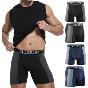 Incontinence Underwear for Men Washable Soft Breathable Leak Proof Boxer Briefs for Daily Bladder Leakage 4 Pack, Medium