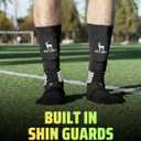 Mini Padded Shin Sleeves  Calf Compression Sleeve with EVA Foam Protection, Breathable Soccer Shin Pads, Non-Slip Sports Shin Guard Sleeves for Men & Women