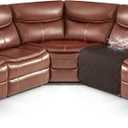 VANSOFY Extra Large Reclining Sectional Couch Covers, Waterproof 5-Piece Sofa Covers for L Shape Sectional Sofa Corner Seater Washable Slipcover for Pets, Dogs(1 Seat Recliner Cover, Chocolate)