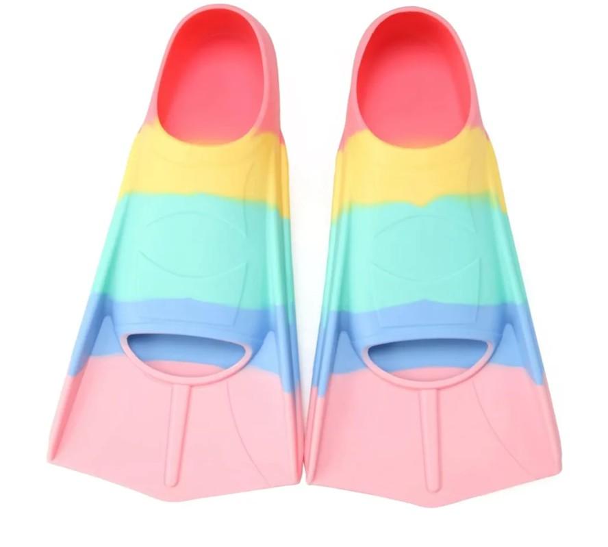 Kids Swim Fins,Short Kids Fins Youth Swimming Flippers for Lap Swimming Training for Children Girls Boys Beginners Size S