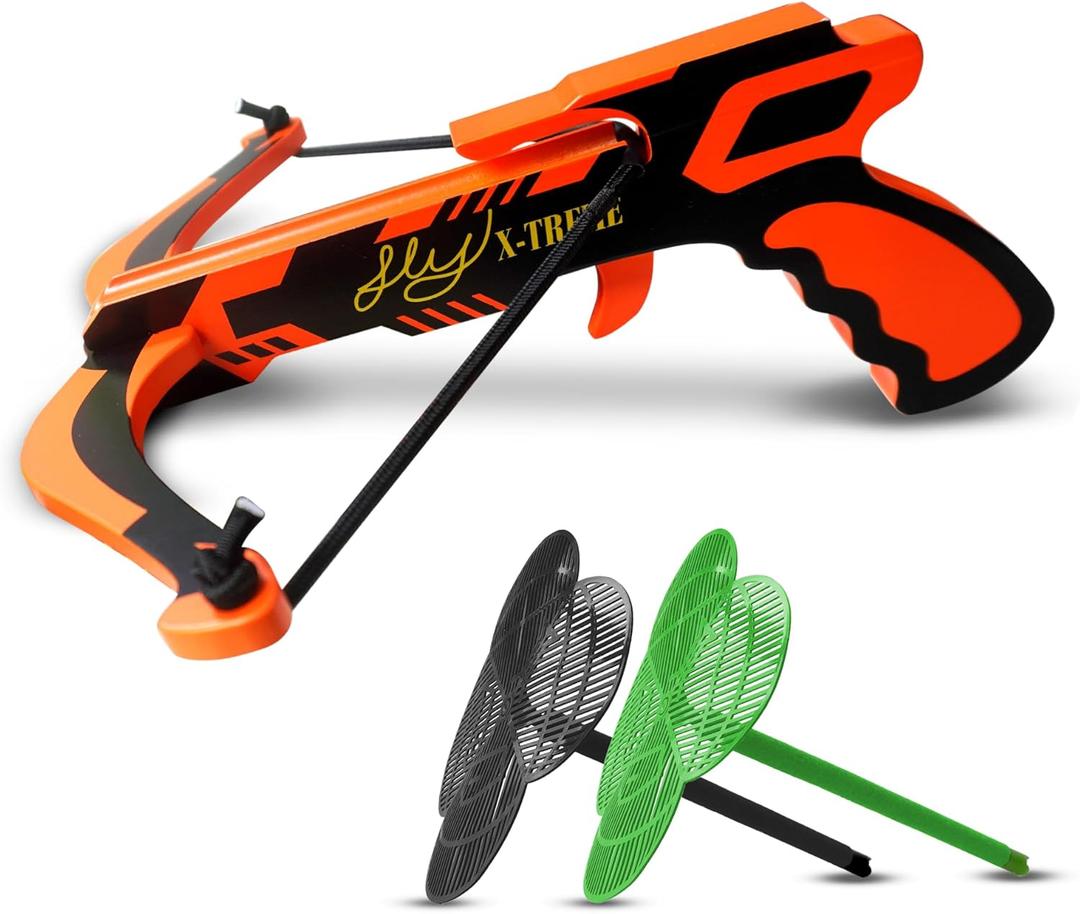 Fly-X-Treme Fly Hunting Wooden Bug Gun Set  Accurate Fly Shooter with 2 Arrows