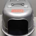 Natures Miracle Hooded Flip Top Litter Box for Cats, With Built-In Odor Control Charcoal Filter (Silver/Grey)