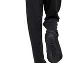Adult Footed Sweatpants with Sherpa Fleece Lined Feet, Removeable Detachable Feet, Extremely Soft & Warm Footing (Black)