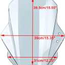 Universal Motorcycle Adjustable Windshield Wind Screen for Motorcycle with 22MM 25MM 28MM Handlebars for Yamaha for Kawasaki for Suzuki, for Honda CBR600RR CB1000R