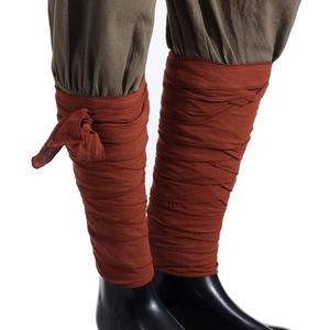 Medieval Mens Viking Cotton Long Puttees Leg Wraps Belt LARP Pirate Cosplay CostumesLength:165.35 inches