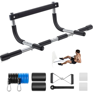 ALLY PEAKS Pull Up Bar Thickened Steel Pipe Super Heavy Duty Steel Frame Upper Workout Bar| Multi-Grip Strength for Doorway | Indoor Chin-Up Bar Fitness Trainer for Home Gym Max Limit 440 lbs