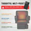 Overmont Heated Wide Stadium Seat with Back Support, Dual-Zone Heat, 24.5'' Wide