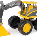 John Deere Big Scoop Construction Toy Excavator with Tilting Dump Bed and Rolling Wheels, 15 Inch