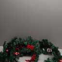 Christmas Garland, 12FT Prelit Christmas Garland with 100 LED Lights, Greenery Xmas Garland with 20 Pine Cones 90 Red Berry Christmas Decoration for Indoor Outdoor Home Mantel Fireplace