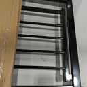 Narrow Baby Gates for Stairs Doorways Auto Close Tension Black Metal Child Pet Safety Gates with Pressure Mount 24-29 Inch Wide
