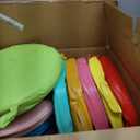 Gerrii 12Pcs Floor Cushions for Classroom,15 in Extra Thick Flexible,Multi | Classroom Floor Cushions with Handles Round Seat Pillows PU Leather Pads for Kids Kindergarten Preschool Daycare Nursery