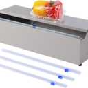 Stainless Steel Food Wrap Dispenser - 18 Commercial Stretch Film Packing Machine with Slide Cutter