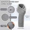 Women Beanie Hat Scarf Gloves Socks Winter Set, Warm Fleece Lined Hat Knit Scarf Touchscreen Gloves Socks 4 Gift Set (Gray)