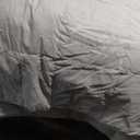 King Size Feather Down Comforter - Ultra Soft All Seasons Grey Organic Cotton Duvet Insert Medium Warm Quilted Bed Comforter with Corner Tabs (108x88 Cloud Grey)