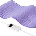 Heating Pad for Back Pain Cramps Relief, 17"x33" Extra Large Heating Pad Portable Heating Pads Birthday Christma s Gifts for Women, 6 Heat Levels, 4 Time Setting