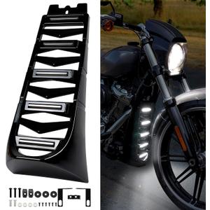 Motorcycle Front Chin Fairing Spoiler Assembly for Harley Davidson Softail Breakout, Front Lower Radiator Cover for Harley Davidson Softail Breakout Street Bob Fat Bob 2018-2024 Accessories