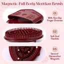 2 Pcs Meridian Massage Brush Magnetic Full Body Meridian Brush Beauty Salon Massage Tools for Full Body SPA Massager Relaxation(Brown)