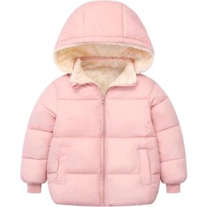 TUONROAD 1-6T Baby Girl Boy Winter Fleece Coats Toddler Warm Puffer Jackets Kids Down Alternative Outerwear (2-3T, Pink)