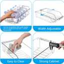 4 Packs Refrigerator Organizers and Storage Width Adjustable Can Organizer for Refrigerator Expandable Soda Can Dispenser for Beer Soda Pop Can Soda Organizer for Fridge Kitchen Pantry Clear