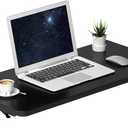 TEAMIX Wall Mounted Desk, Folding Table for Small Spaces, Wall Floating Desk with Heavy Duty Brackets for Laundry Room,Kitchen,Office Storage (29.9"W x 15.7"D, Black)