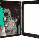 KAIU Vinyl Record Frame  Solid Wood Album Frames for Vinyl Records Accessories Gifts to Mount on Wall, 13.8 x 13.6 x 2 Inch Display Cover with Clear Acrylic  BLACK