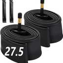 27.5x2.125/27.5x2.25/27.5x2.3/27.5x2.35 inch Bike Tube with AV48mm Schrader Valve Mountain Bike Inner Tubes Premium Butyl Rubber Bicycle Tube 2 Pack 27.5 inchE-Bike Tube