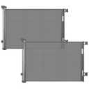 (2 Pack) Retractable Baby Gate for Stairs & Doorways,55" Wide x 33.6" Tall Easy Installation Mesh Dog Gate for Indoor & Outdoor Use,Pet and Dog Safety Gate for Hallways(Grey)
