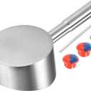 uxcell Single Lever Faucet Handle for 35mm Cartridge, Stainless Steel Faucet Handle Replacement for Kitchen Bathroom Shower, Silver