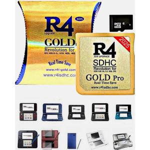 R4 SDHC Gold pro + USB Adapter KIT with 8 GB Micro SD Will Work ON DS DSI 2DS 3DS