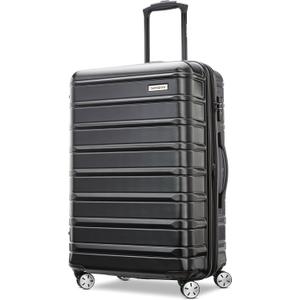 Samsonite Omni 2 24-Inch Medium Checked Hardside Luggage with 360 Spinner Wheels - Scratch Resistant Hardshell - TSA Lock - Expandable Polycarbonate Shell for Lightweight Travel - Midnight Black