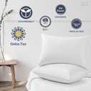 puredown Goose Feathers and Down White Pillows with 100% Cotton Cover, Bed Sleeping Hotel Collection Pillows Set of 2, Standard Size