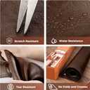 Recliner Headrest Protector Faux Leather Headrest Cover for Recliner Chair Couch Headrest Cover for Furniture Sofa Protector Chair Arm Covers for Home Office 17 x 27In(Chocolate Brown)
