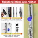 Resistance Bands Wall Anchor Exercise Equipment Platform Base(Length 40"),Adjustable Wall-Mounted Anchor Multi-Purpose Fitness System for Complete Full Body Strength Training