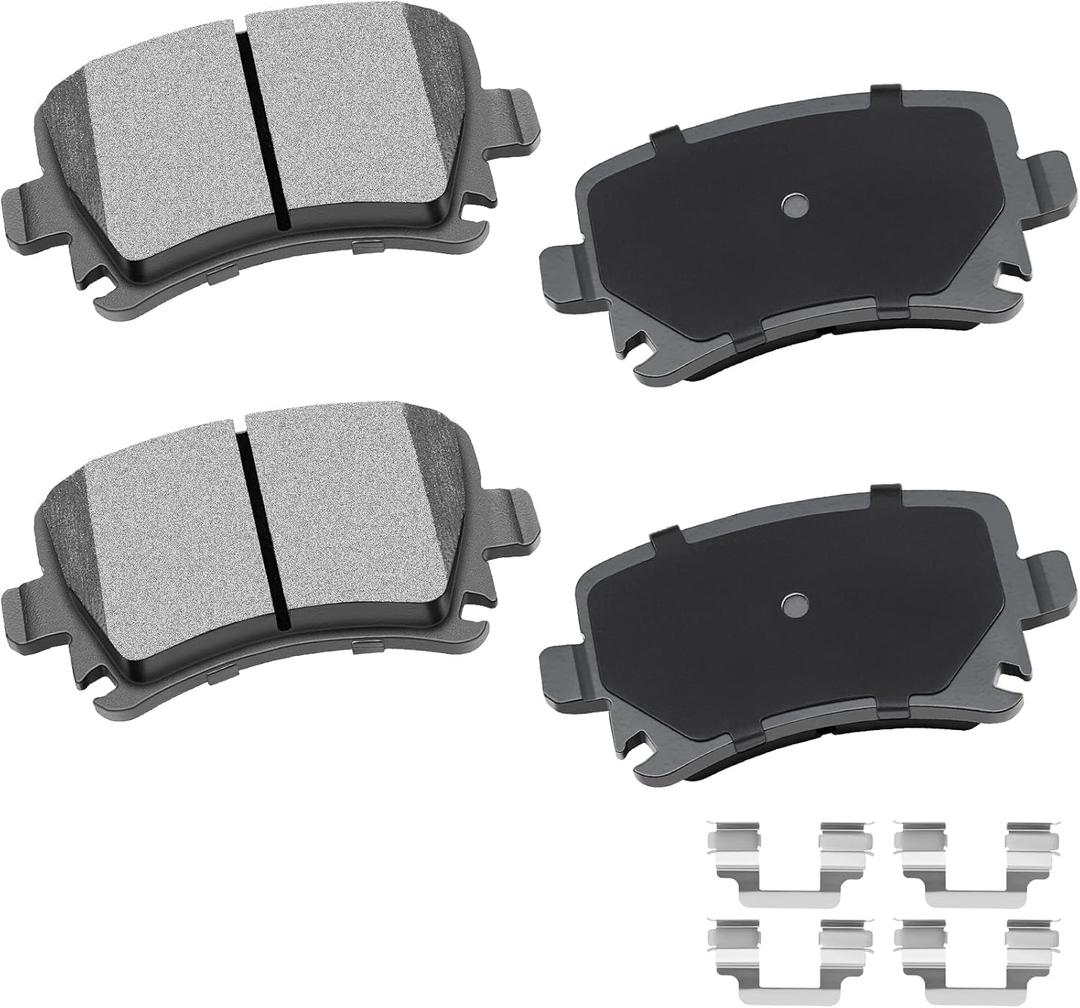 Cciyu D1108 4pcs Rear Ceramic Brake Pads Kits 2006-2013 For Audi,2009-2018 For Volkswagen