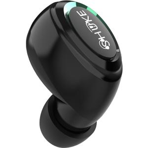 Single Wireless Bluetooth Earbud with Mic, Lightweight in-Ear Headset for Android, iOS & Laptop, Ideal for Office, Driving, Students, Supermarket & Restaurant Staff (Black)
