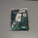 GRACE KARIN Girls Sequin Dress Short Flutter Sleeve Flare Silhouette Midi Dress with Hairbow 5-12Y (5-6 Years, Green on Black)