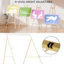 Gold Easel Stand for Sign, Heavy Duty Easel, 4-Tier AdjustableArt Easel for Painting, Wedding Sign 1pc
