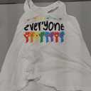 BANGELY Gay Pride Tank Top Women Everyone is Here Rainbow Heart Graphic Shirt LGBTQ Equality Inspiried Tank Casual Vest Tops S