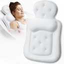 Bath Pillows for Tub, Skin Friendly Bathtub Cushion for Head and Neck with Soft 5D Mesh Fabric and 54 Non-Slip Suction Cups, Relaxing Tub Shower Accessories Spa Gifts