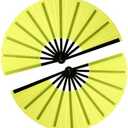 13inch Large Rave Fan Popping Fan Clacking Fans for Line Dancing,Hand Fans for Women Foldable,Boots on The Ground Fan,Portable for Outdoor,Wedding,Party,Decoration(Yellow,2 Packs)