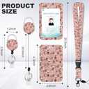 2 x Retro Rainbow Id Badge Holder with Lanyard,Retractable Badge Holders Reels,Breakaway Lanyards for ID Badges,Cute Fashion Key Chain Keychains,Badge Clips for School Office