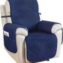Recliner Chair Cover Slipcover Quilted 100% Water Resistant Nonslip Navy