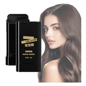 2 x Hair Color Stick, Upgraded Waterproof and Sweat-Proof Hair Dye Stick, Portable Hair Color Touch-Up stick with Comb, Quick and Easy Coverage (Black*1)