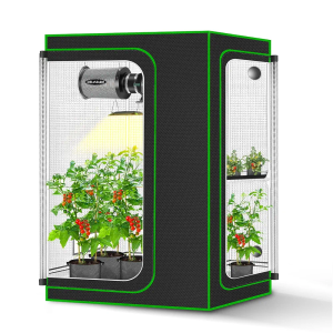 MELONFARM 2-in-1 Grow Tent, 48"X36"X72" High Reflective Diamond Mylar with Multi-Chamber and Floor Tray for Hydroponic Indoor Growing
