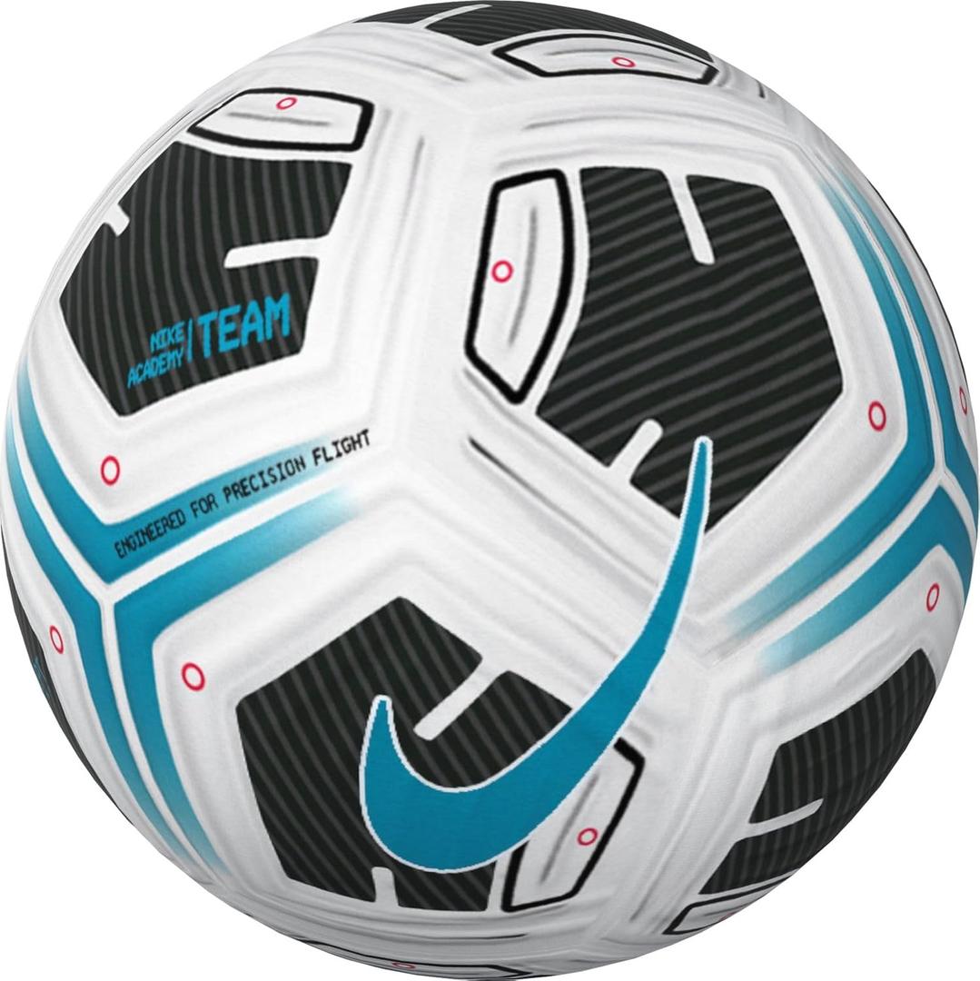 Nike FZ7540-102 NK ACADEMY - TEAM - FA24 Recreational soccer ball Unisex WHITE/BLACK/LT BLUE FURY Size 5