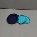 Sophico 1 Cup Round Silicone Storage Cover Lids Replacement for Anchor Hocking and Pyrex 7202-PC Glass Bowls (Container not Included) (Mint - Navy Blue)