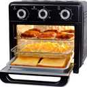 10QT Air Fryer Toaster Oven Combo, 3-Layer Cooking Air Fryer Oven with Visible Window, Countertop Airfryers with 5 in 1 Functions, Cooks 6 Toast slices at once, Ideal for Small kitchen