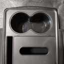 1 PC Car Center Console Cover Organizer, Car Armrest Box Height Increase Pad with 2 Cup Holders and 1 Tissue Box, Highly Elastic Sponge 3.15" H Armrest Booster Cushion for Cars (Black)